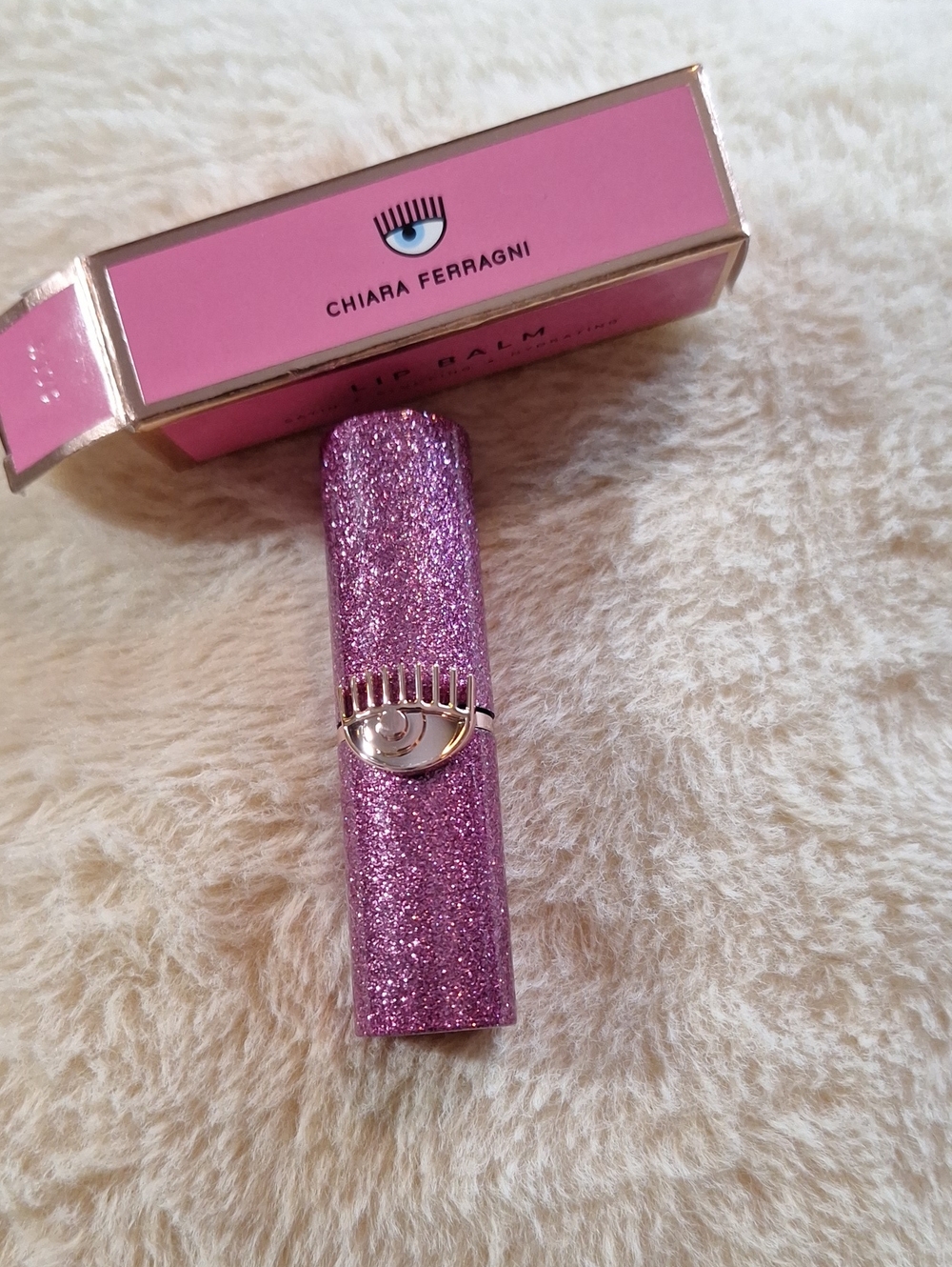 Chiara Ferragni Glitter Pink Lipstick Tube